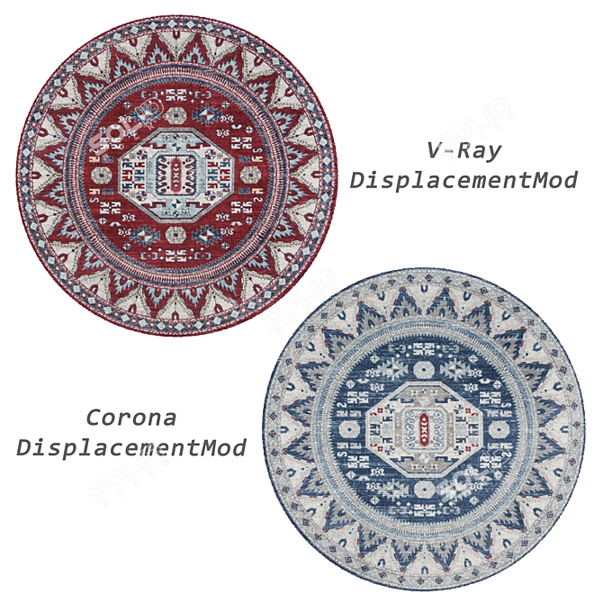 Round Rugs Set - 6-Piece Variety Kit 3D model image 3