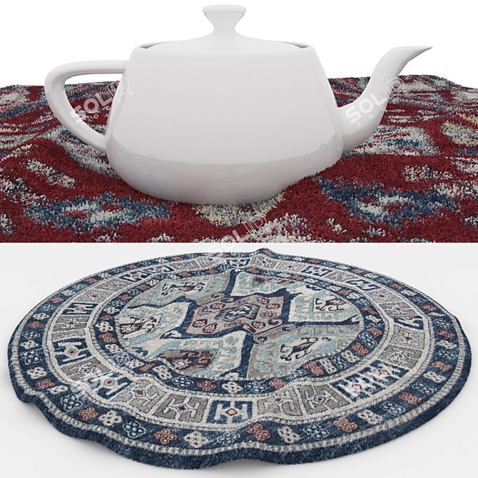 Round Rugs Set - 6-Piece Variety Kit 3D model image 4