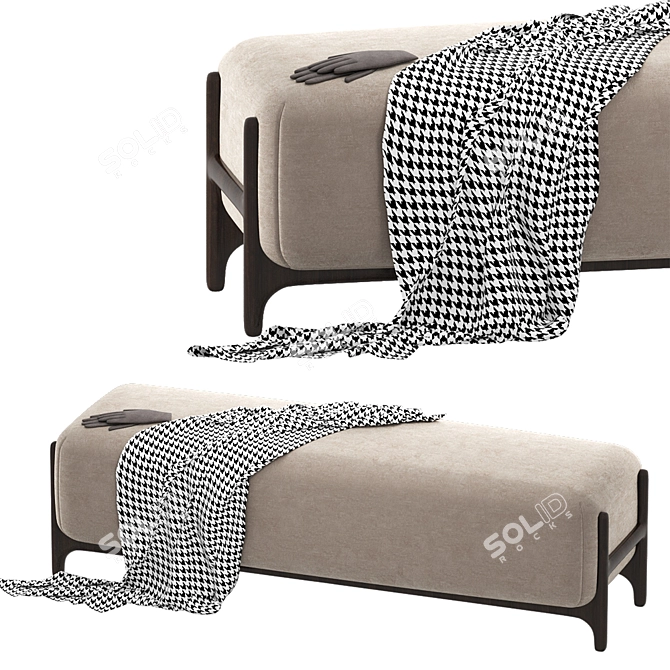 Luxury Bedside Pouf: Vega ArchMebel 3D model image 1