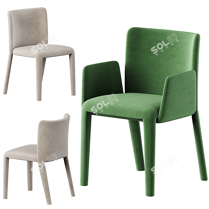  Potocco Lars 2014 Dining Chair 3D model image 1