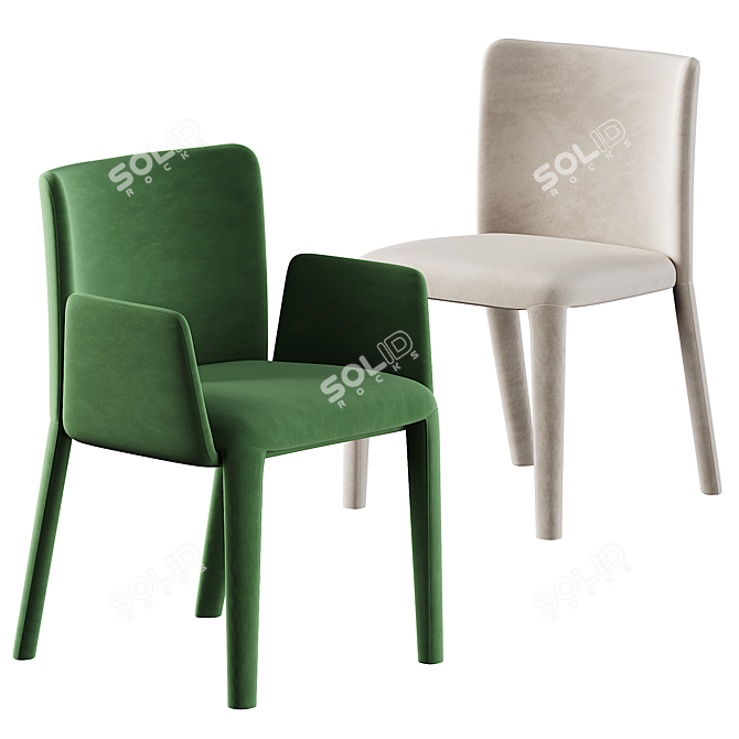  Potocco Lars 2014 Dining Chair 3D model image 2