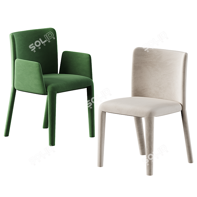  Potocco Lars 2014 Dining Chair 3D model image 3