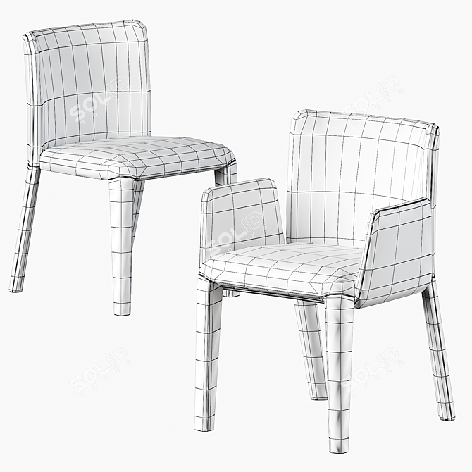  Potocco Lars 2014 Dining Chair 3D model image 7