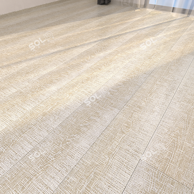 Segato Bianco Parquet Floor: Stunning HD Textures 3D model image 1