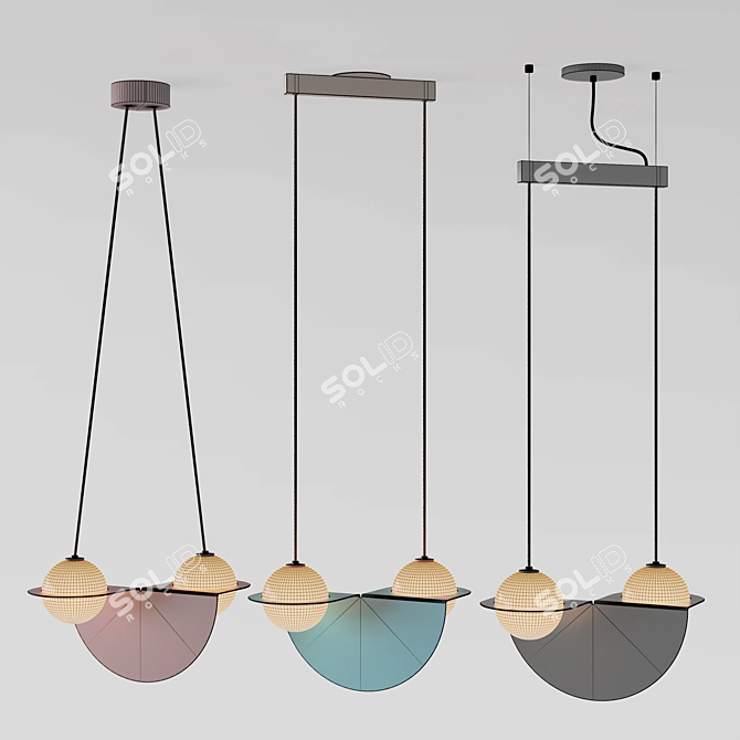 Stylish Pendant Lamp Laurent 01 3D model image 3