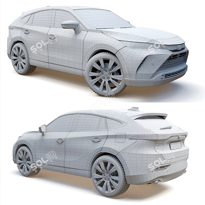 Sleek Toyota Harrier 2021 3D model image 6