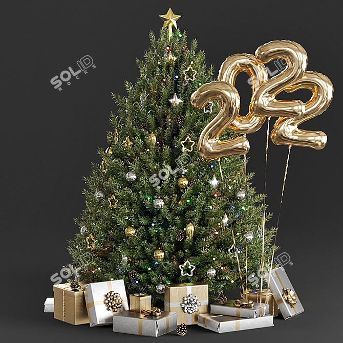 Christmas Tree VRay & Corona 3D Model 3D model image 1