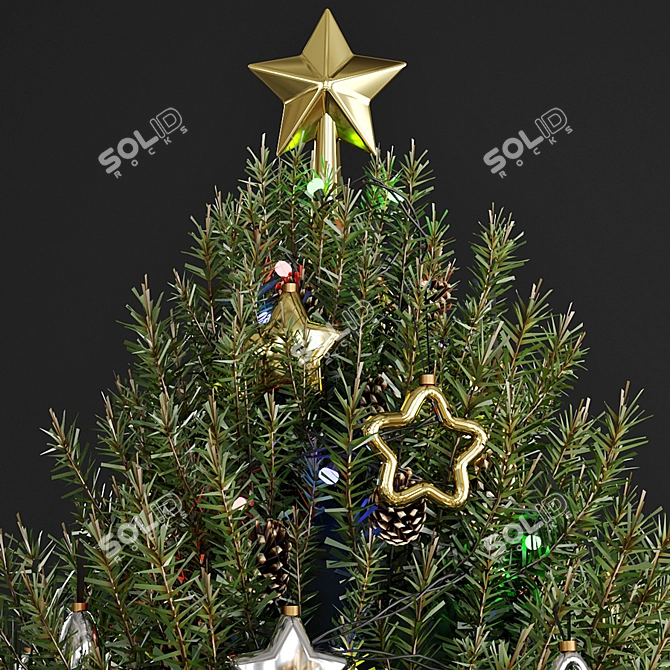 Christmas Tree VRay & Corona 3D Model 3D model image 3