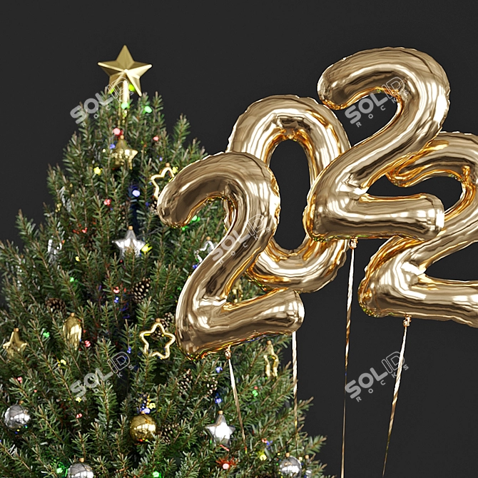 Christmas Tree VRay & Corona 3D Model 3D model image 6