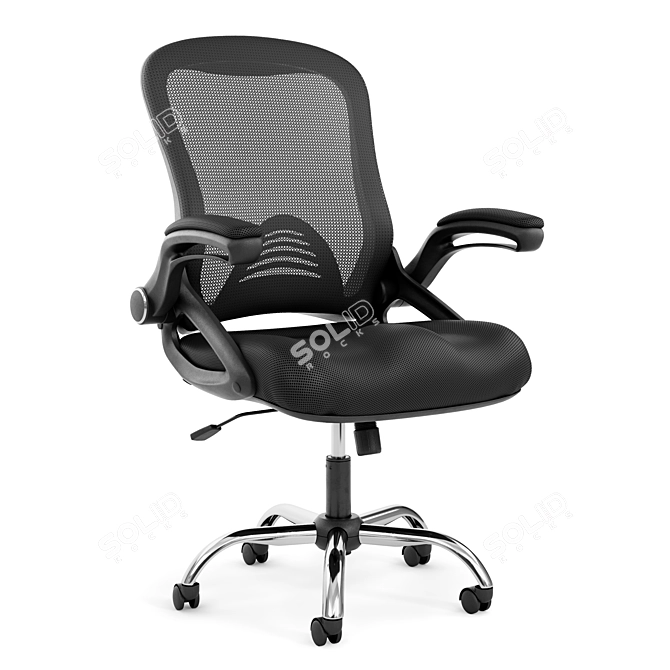 Mesh Back Office Chair ESS-3013-BLK 3D model image 1