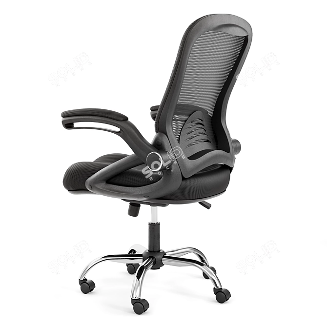 Mesh Back Office Chair ESS-3013-BLK 3D model image 2