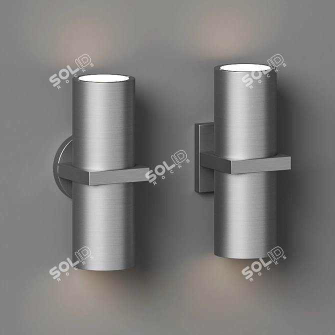 Sleek Minimalist Wall Light 3D model image 2