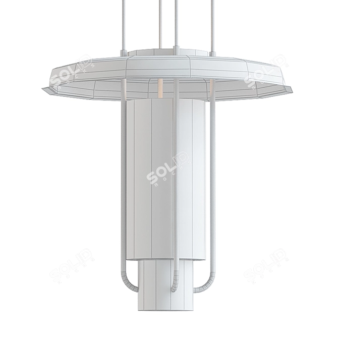 Modern T-825 Ceiling Lamp 3D model image 2