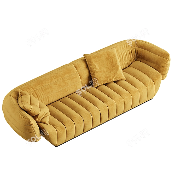 Tactile Sofa: Customizable Color 3D model image 4
