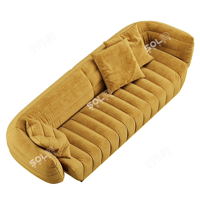 Tactile Sofa: Customizable Color 3D model image 10