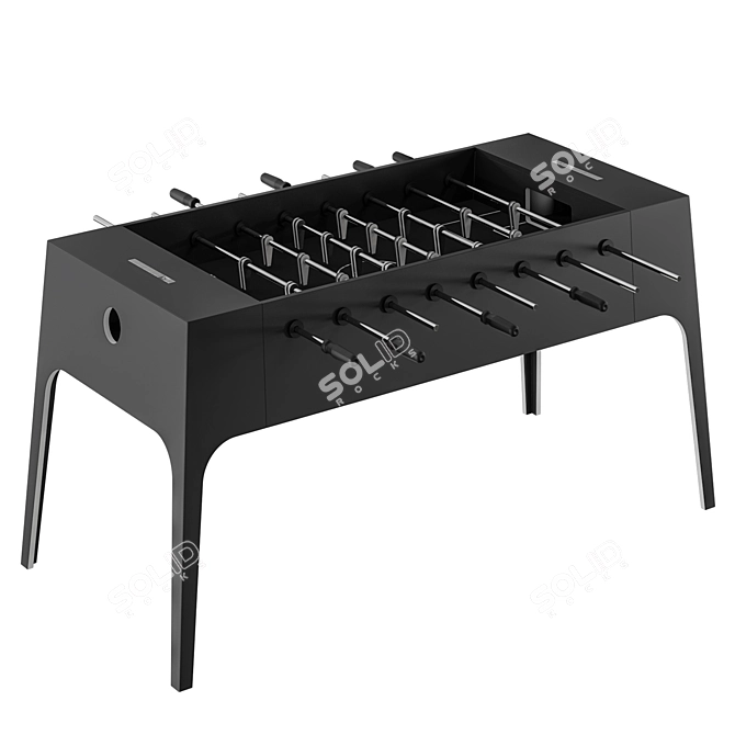 Premium Plywood Foosball Table 3D model image 1