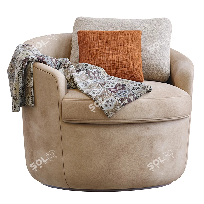 Modern Marac Armchair Ginevra 3D model image 1