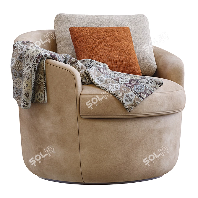 Modern Marac Armchair Ginevra 3D model image 7