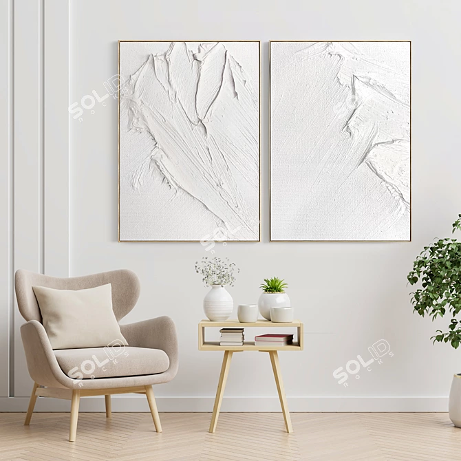 Elegant Dual Frame Set 3D model image 8