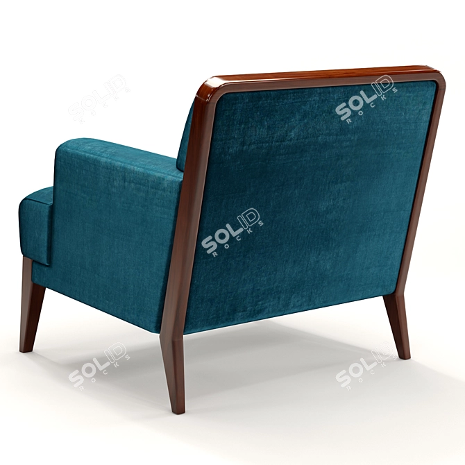 Refined Brompton Lounge Chair: Ultimate Comfort 3D model image 2