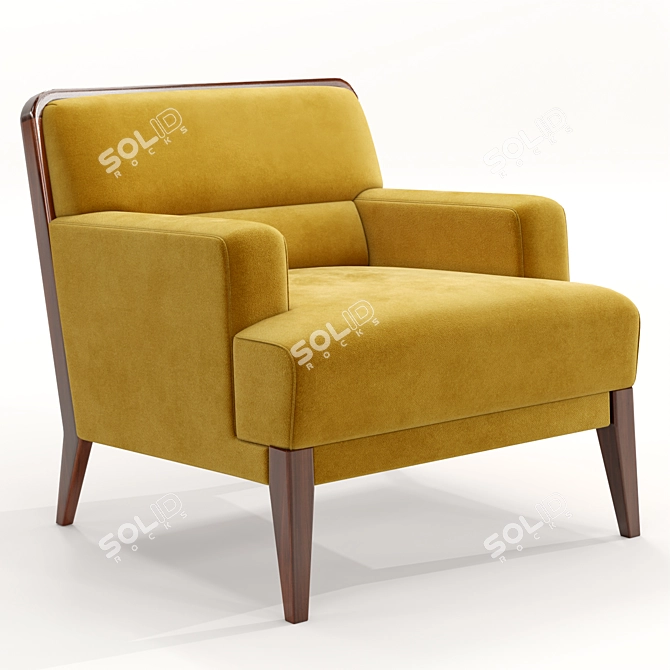 Refined Brompton Lounge Chair: Ultimate Comfort 3D model image 3