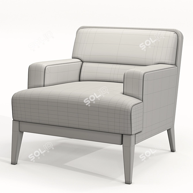 Refined Brompton Lounge Chair: Ultimate Comfort 3D model image 6