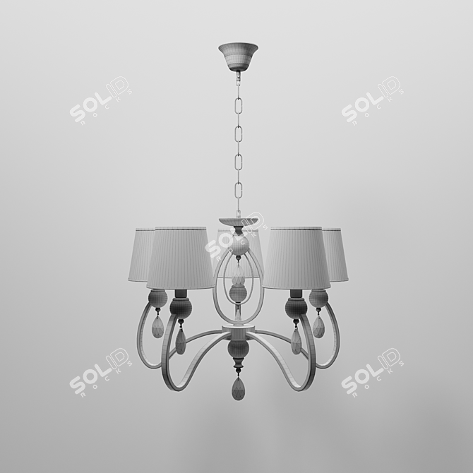 Classic Metal Chandelier by ALADDIN LUX 3D model image 3