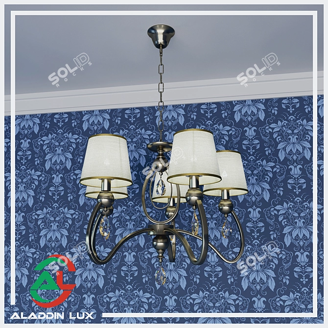 Classic Metal Chandelier by ALADDIN LUX 3D model image 5