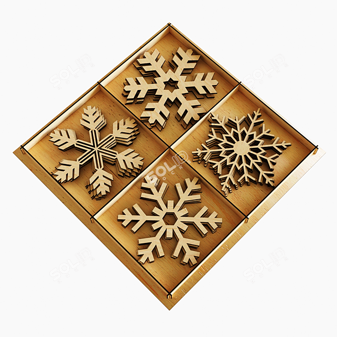Frosty Flakes Christmas Decor 3D model image 6