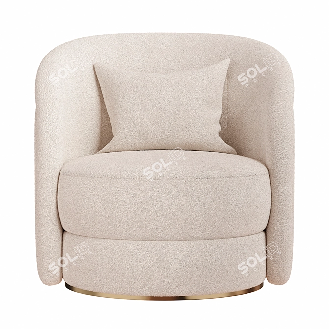 Elegant Laura Armchair by Hamilton Conte 3D model image 2