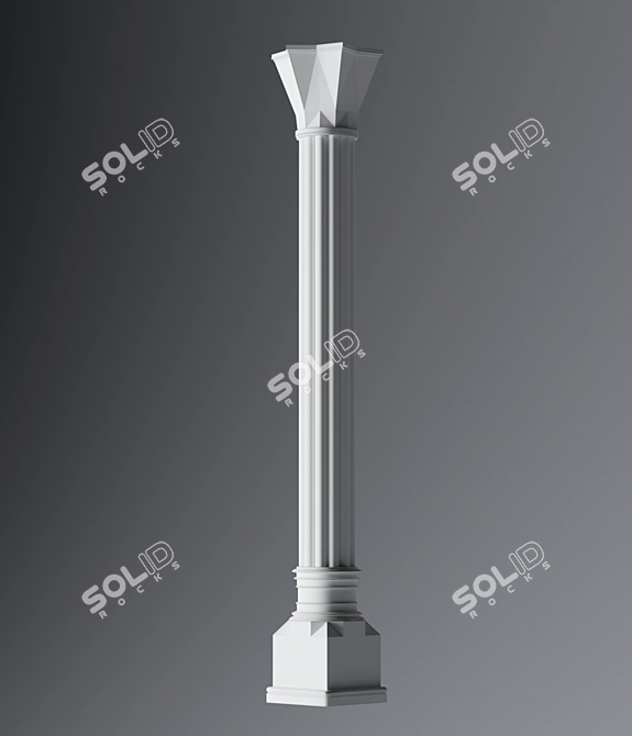 Sleek Column Sculpture 3D model image 1