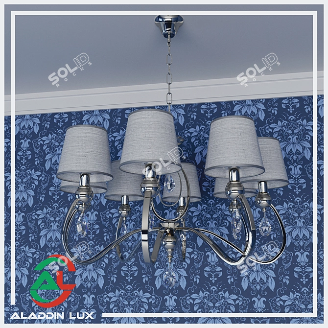 Elegant ALADDIN LUX Hanging Chandelier 3D model image 4