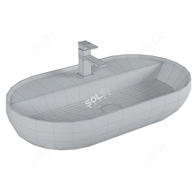 BelBagno BB1346 - Contemporary Style Countertop Sink 3D model image 2