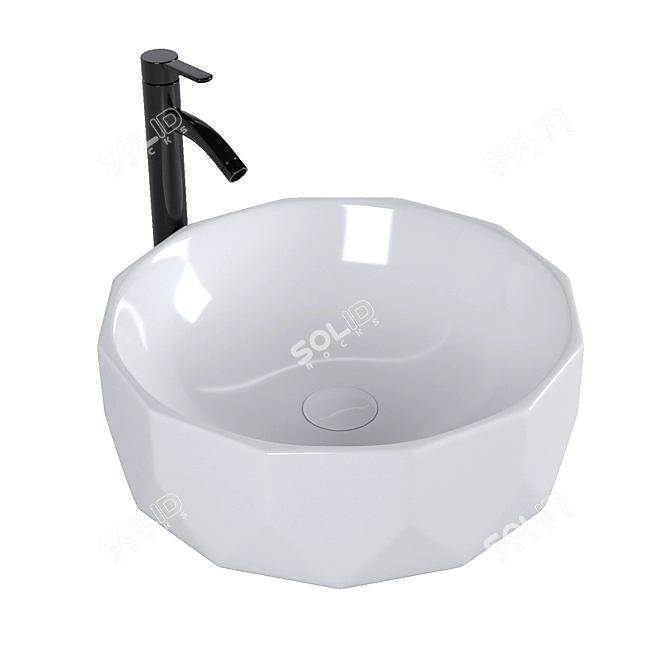 Modern Style BelBagno BB1409 Above Counter Sink 3D model image 1