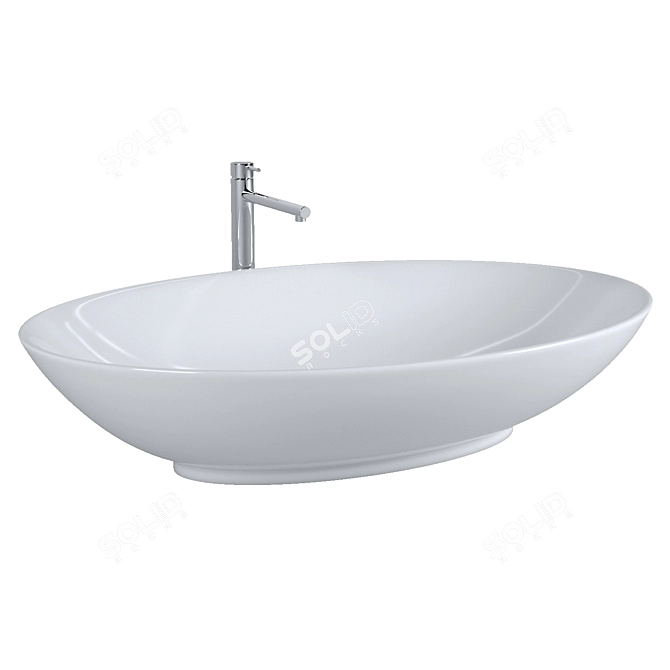 Modern Italian Washbasin: Scarabeo Neck 3D model image 1