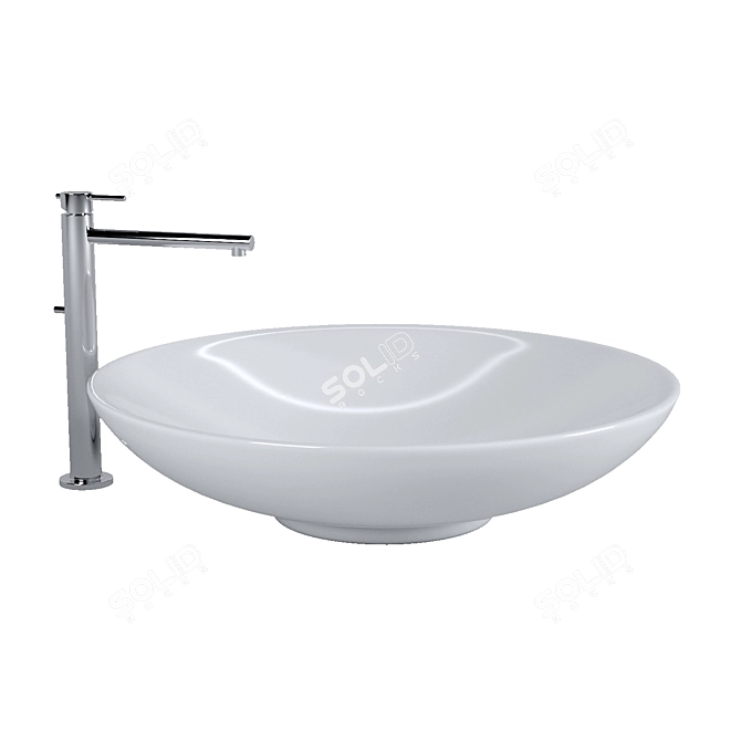 Scarabeo Cup (8044) Countertop Washbasin 3D model image 1