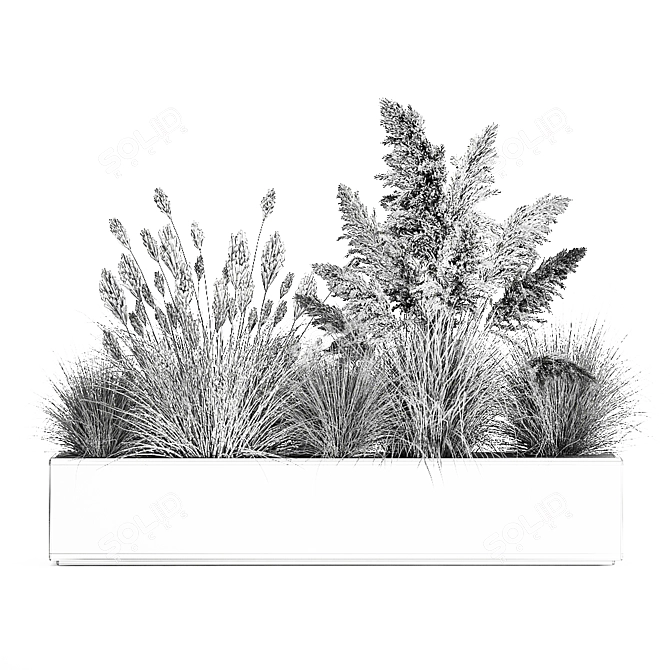 Exotic Plant Assortment: Indoor & Outdoor Ornamentals 3D model image 7