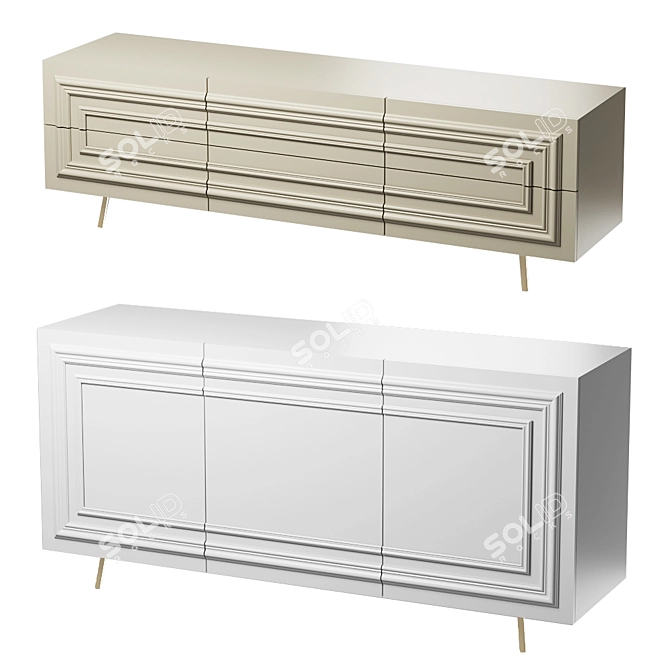 Creative Tissedo Furniture Set - Customizable Sizes & Colors 3D model image 1