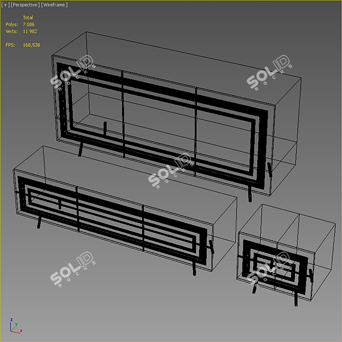 Creative Tissedo Furniture Set - Customizable Sizes & Colors 3D model image 3