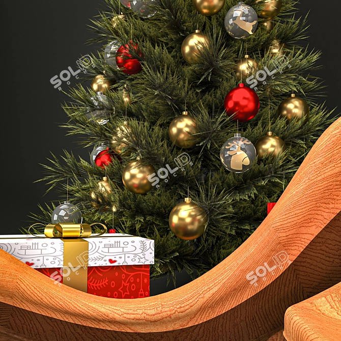 Festive Christmas Decor Set 3D model image 4