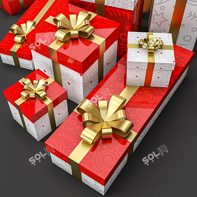 Festive Christmas Decor Set 3D model image 17