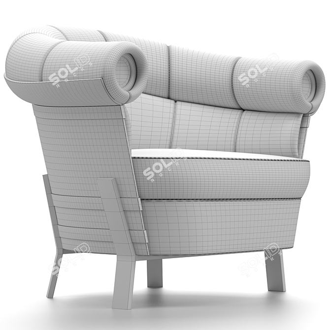 Compact Coffee Chair 3D model image 5