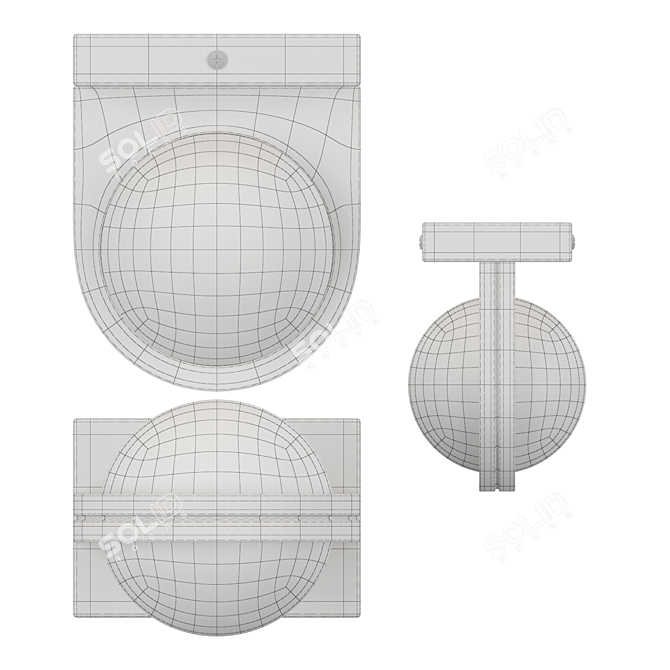 Modern LED Wall Lamp DOT 3D model image 3