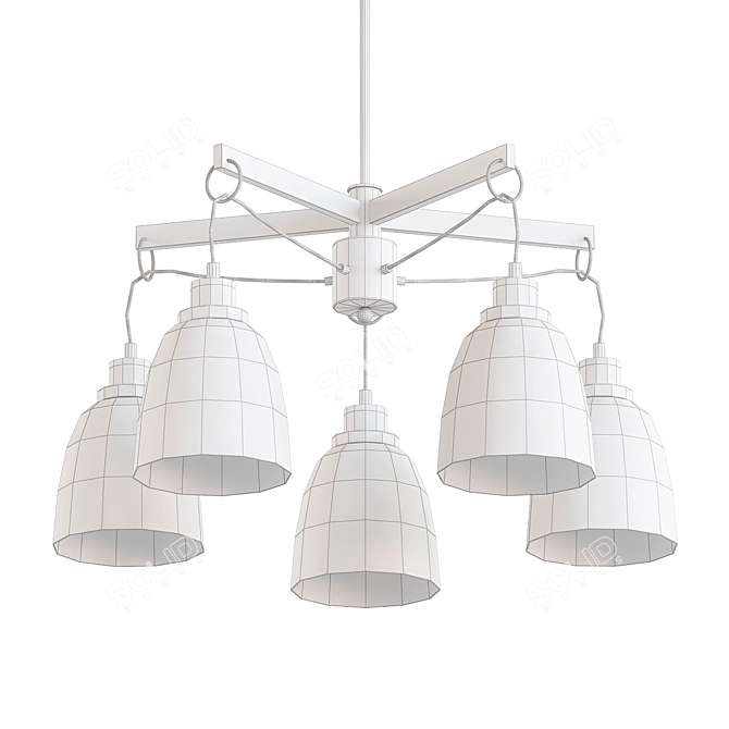 Elegant Freya Louise Pendant Chandelier 3D model image 2