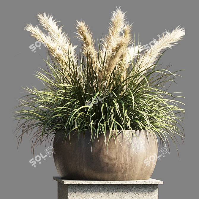 70 Pot Pampas Grass: Indoor/Outdoor Vase Stand 3D model image 4