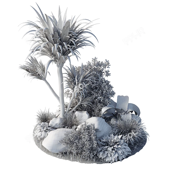 Versatile Collection: 69 Garden Pot for Palms, Trees, Bushes, and Ferns 3D model image 2