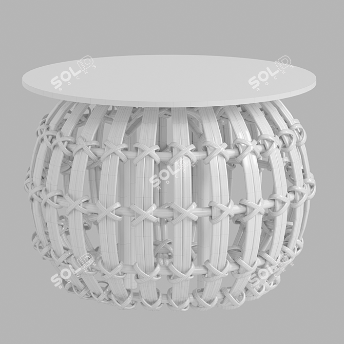 Woven Magazine Table | 4 Colors 3D model image 2