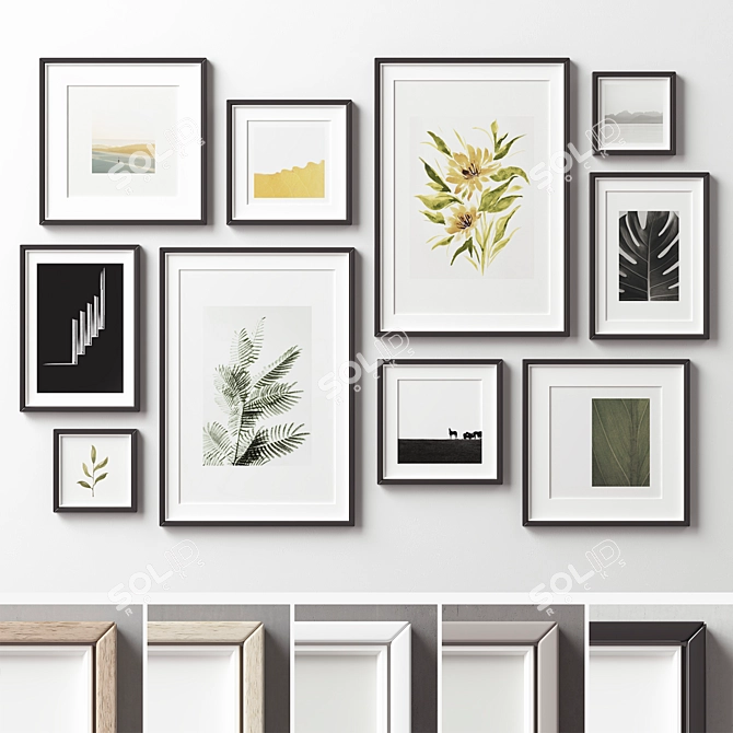 Decorative Frame Set - 315 Designs 3D model image 1