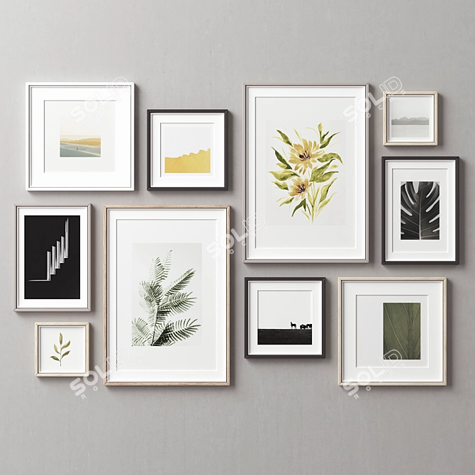 Decorative Frame Set - 315 Designs 3D model image 8