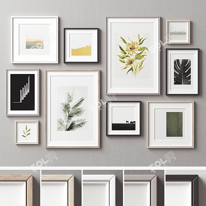 Decorative Frame Set - 315 Designs 3D model image 11